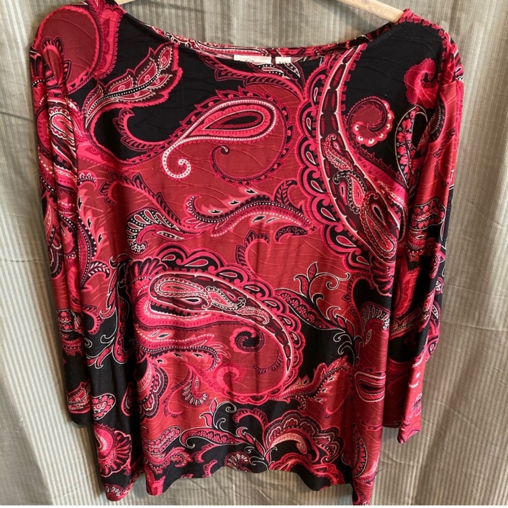 Croft & Barrow paisley top